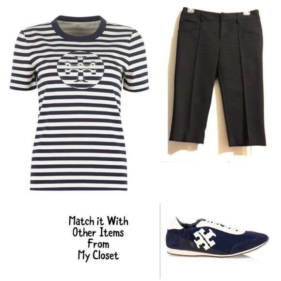 🎈SALE 🎈 Tory Burch Cotton t-shirt with Logo - Picture 9 of 12